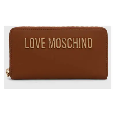 Peněženka Love Moschino hnědá barva, JC5611PP1LKD0000