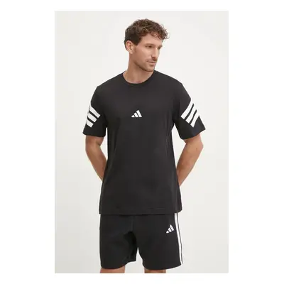 Bavlněné tričko adidas Future Icons černá barva, s potiskem, JD4877