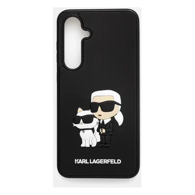 Obal na telefon Karl Lagerfeld S24 FE S721 černá barva, KLHCS24FE3DRKCNK