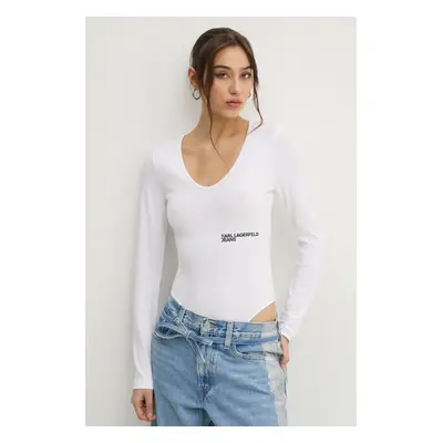 Body Karl Lagerfeld Jeans dámské, bílá barva, A1W17007