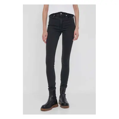 Džíny Calvin Klein Jeans dámské, černá barva, J20J221584