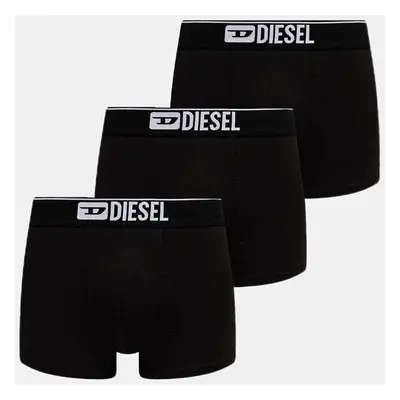 Boxerky Diesel DAMIEN-THREEPACK BOXER-SHORTS 3-pack pánské, černá barva, A17752.0LHBI