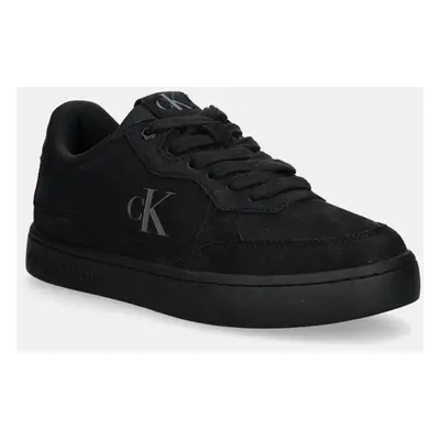 Nubukové tenisky Calvin Klein Jeans CLASSIC CUPSOLE WAVE MG CS černá barva, YM0YM01256