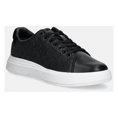 Sneakers boty Calvin Klein CUPSOLE LACE UP MONO černá barva, HW0HW02445