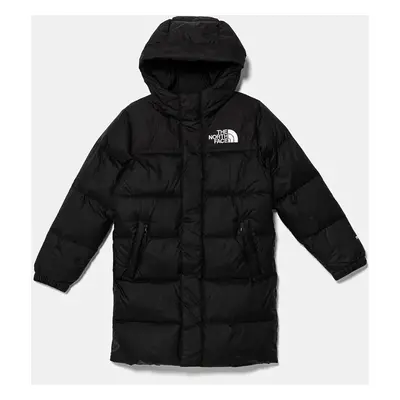 Dětská péřová bunda The North Face TEEN NUPTSE LONG PARKA černá barva, NF0A88UFJK31