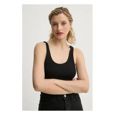 Bavlněný top By Malene Birger ANISA černá barva, Q71679010Z