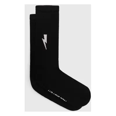 Ponožky Neil Barett BOLT COTTON SKATE SOCKS černá barva, PBAC116.C9400.514