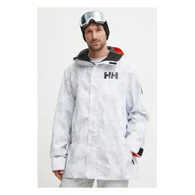 Lyžařská bunda Helly Hansen ULLR D Shell Graphic šedá barva, 66046