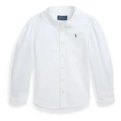 Dětská bavlněná košile Polo Ralph Lauren bílá barva, 312929954001