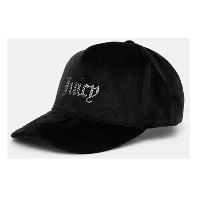 Kšiltovka Juicy Couture VERONICA CAP černá barva, s aplikací, JCAWH224702