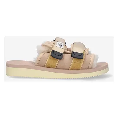 Pantofle Suicoke dámské, béžová barva, MOTO.M2AB.BEIGE-BEIGE