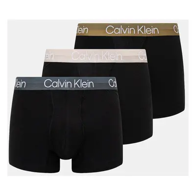 Boxerky Calvin Klein Underwear 3-pack pánské, zelená barva, 000NB2970A