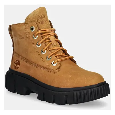 Kožené workery Timberland Greyfield dámské, hnědá barva, na plochém podpatku, TB0A5RP42311