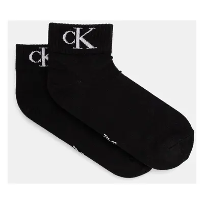 Ponožky Calvin Klein Jeans 2-pack dámské, černá barva, 701228813