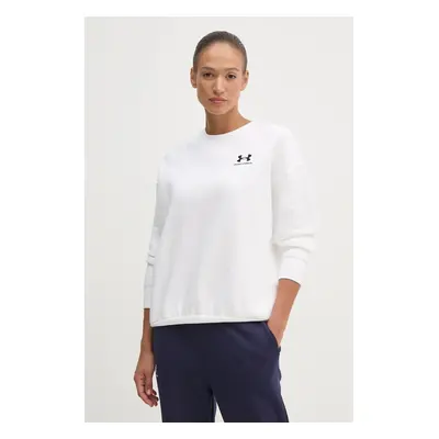 Mikina Under Armour dámská, bílá barva, s aplikací