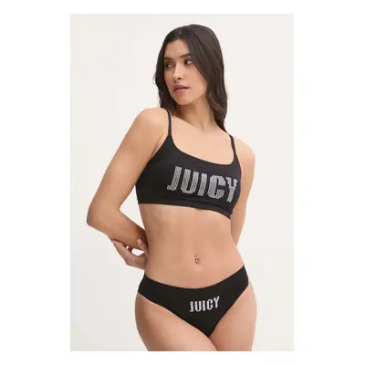 Souprava Juicy Couture JUICY SLOGAN BRALETTE černá barva, JCTUS125957