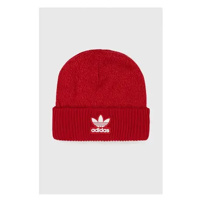 Čepice adidas Originals červená barva