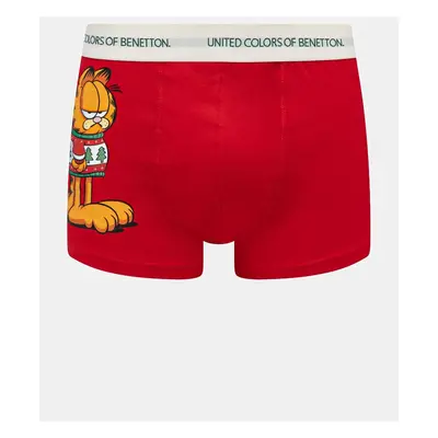 Boxerky United Colors of Benetton x GARFIELD pánské, červená barva, 32IM2X017