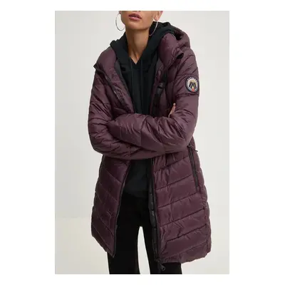 Bunda Superdry dámská, fialová barva, přechodná, W5011719A-C4J