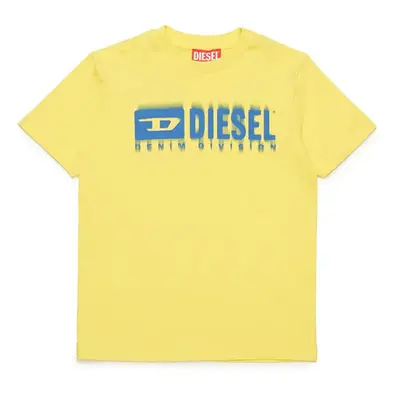 Dětské bavlněné tričko Diesel TDIEGORL6 T-SHIRT žlutá barva, s potiskem, J02033