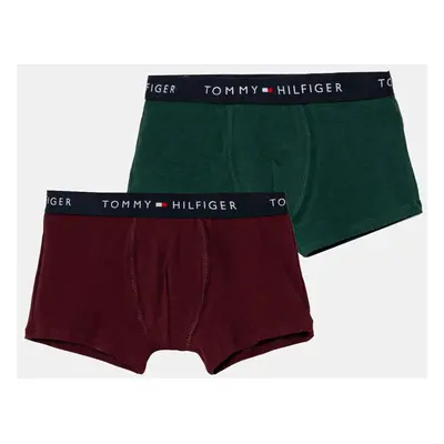 Dětské boxerky Tommy Hilfiger 2-pack zelená barva, UB0UB00549