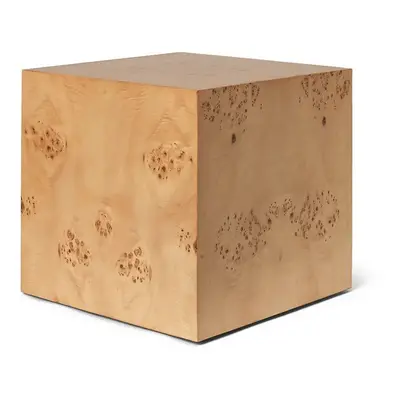 Stůl ferm LIVING Burl Cube Side Table béžová barva