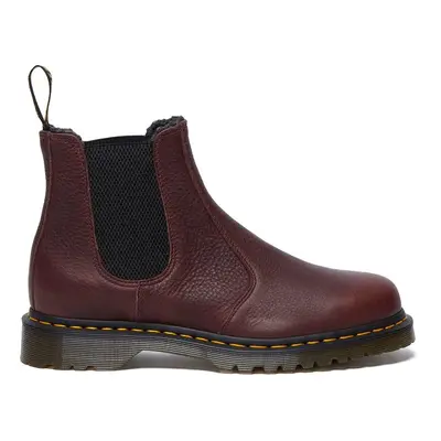 Farmářky Dr. Martens 2976 WL dámské, vínová barva, na plochém podpatku, zateplené, DM31874600