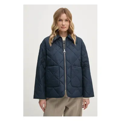 Bunda Barbour dámská, tmavomodrá barva, přechodná, oversize, LQU1799NY51