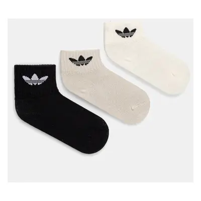 Dětské ponožky adidas Originals 3-pack černá barva, JJ1992