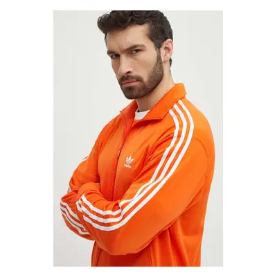 Mikina adidas Originals pánská, oranžová barva, s aplikací, IR9902