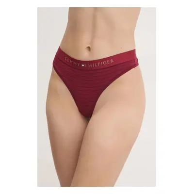 Tanga Tommy Hilfiger vínová barva, UW0UW05589