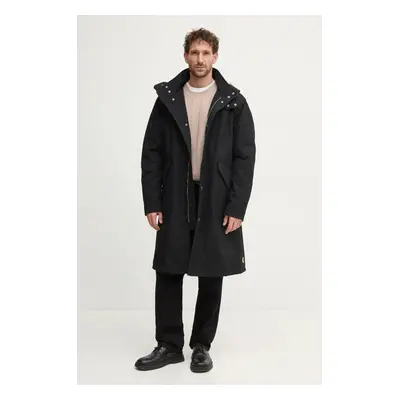 Bunda A.P.C. parka antonin pánská, černá barva, přechodná, COHCJ.M30202