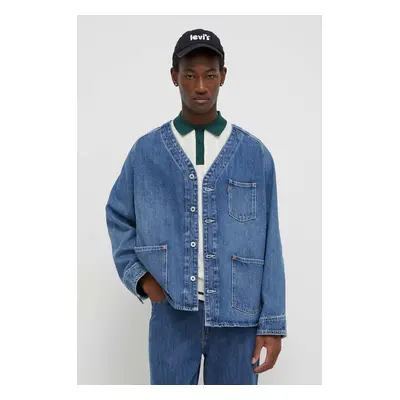 Džínová bunda Levi's pánská, přechodná, oversize