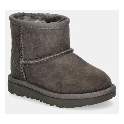 Dětské semišové sněhule UGG CLASSIC MINI II šedá barva, 1017715T