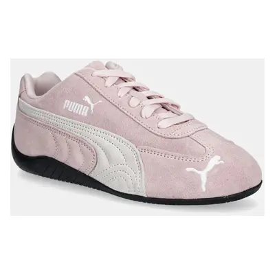 Semišové sneakers boty Puma Speedcat OG růžová barva, 398846