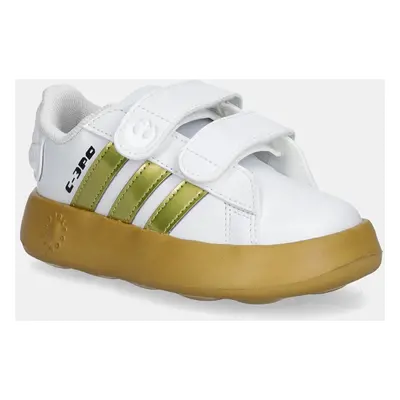 Dětské sneakers boty adidas DROIDS Grand Court bílá barva, IH1138