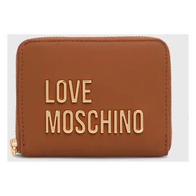 Peněženka Love Moschino hnědá barva, JC5613PP1LKD0000