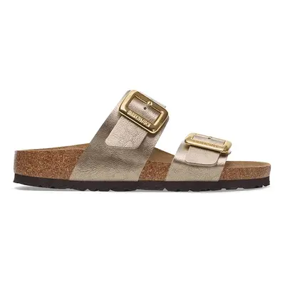 Pantofle Birkenstock Sydney Graceful Cushion Buckle dámské, hnědá barva, 1029372