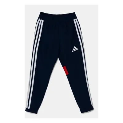 Dětské tepláky adidas Performance tmavomodrá barva, s aplikací, JD0636