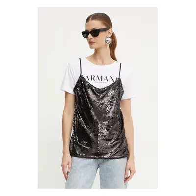 Bavlněné tričko Armani Exchange bílá barva, XW000064 AF10356