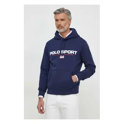 Mikina Polo Ralph Lauren pánská, s kapucí, s potiskem, 710938447