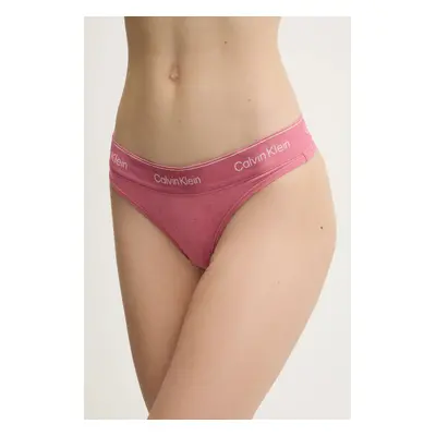 Tanga Calvin Klein Underwear růžová barva, 000QF7878E