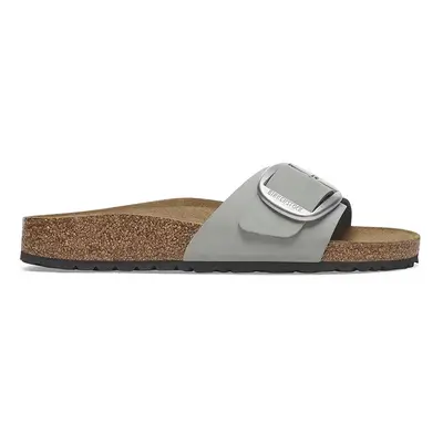 Nubukové pantofle Birkenstock Madrid Big Buckle modrá barva, 1029293