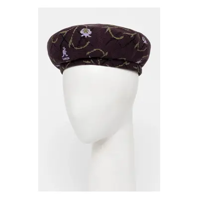 Baret z vlněné směsi Kangol TAPESTRY JAX vínová barva, K3712.DF554