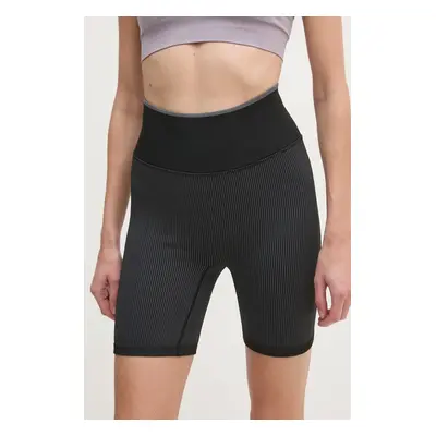 Tréninkové šortky Calvin Klein Performance černá barva, hladké, high waist, 00GWS4L735