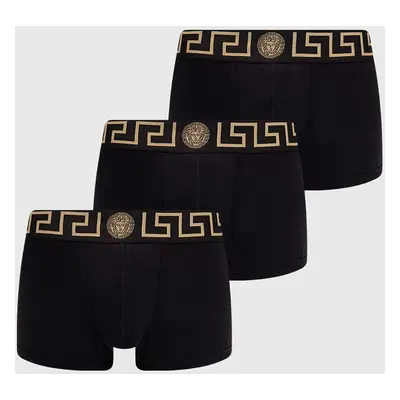 Boxerky Versace 3-pack pánské, černá barva, AU10326 1A10011