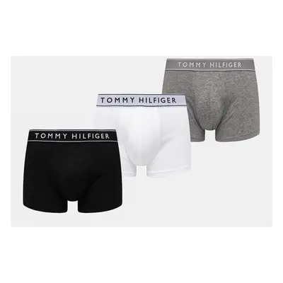 Boxerky Tommy Hilfiger 3-pack pánské, šedá barva, UM0UM03520