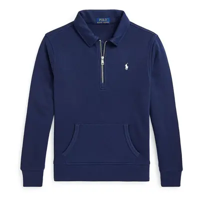 Dětská mikina Polo Ralph Lauren tmavomodrá barva, hladká, 323958157002