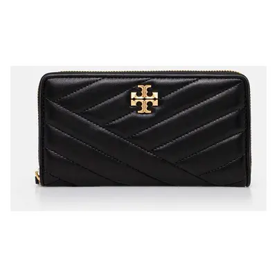 Peněženka Tory Burch Kira Chevron černá barva, 90348