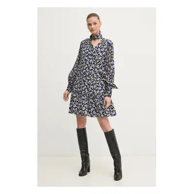 Šaty DIANE VON FURSTENBERG černá barva, mini, DVFDL4S045